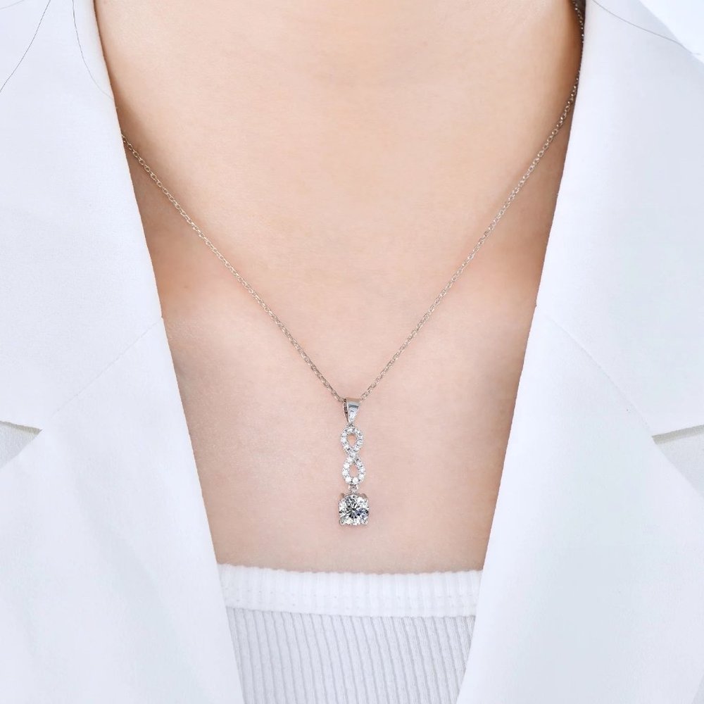 1ct. t.w. Diamond Eternity Necklace - Picture 6 of 12